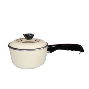⬇️Price Drop⬇️Vintage Club Aluminum Almond Beige Sauce Pan 1 Qt With Lid